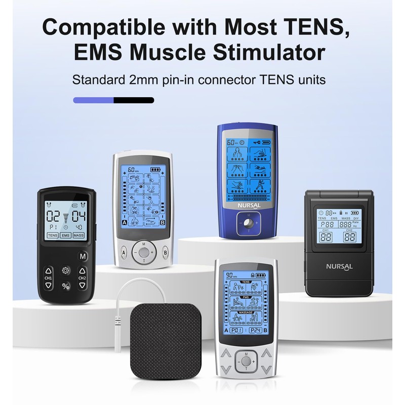 TENS Unit Replacement Pads, 2x2”20 Pcs Reusable Self-Adhesive TENS Unit