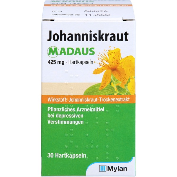 Mylan Johanniskraut Madaus 425 mg Hartkapseln bei depressiven Verstimmungen, 30 St. Kapseln