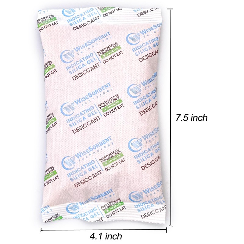 Wisesorb 200 Gram [10 Packs] Desiccant Packs, Indicating Silica Gel,