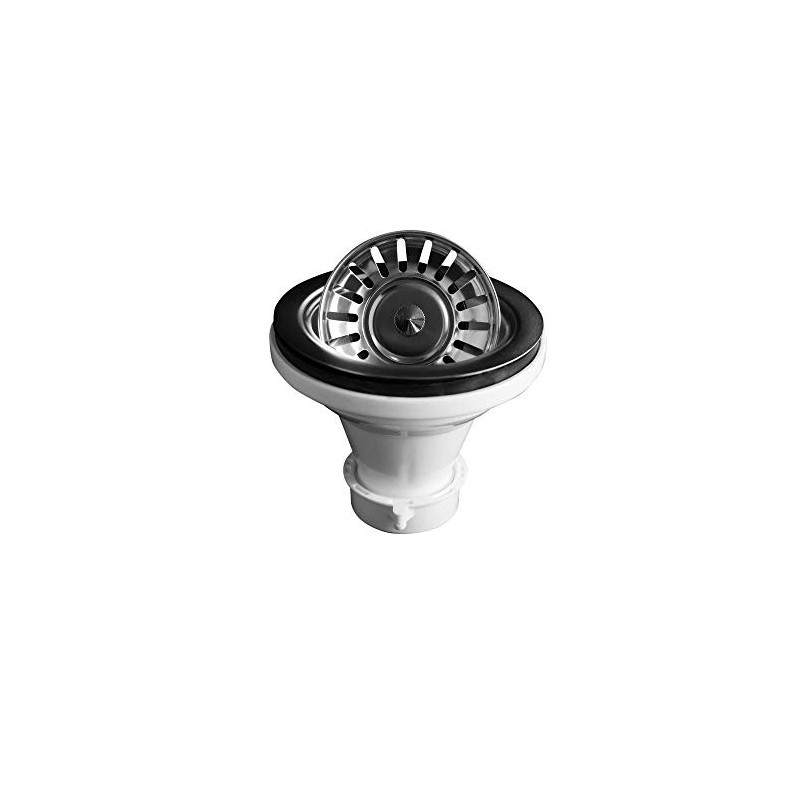 Karran 3-1/2 in. Kitchen Sink Basket Strainer in Stainless Steel
