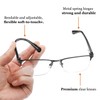 WAUDAR Reading Glasses for Men Metal Half Frame Eyeglasses Readers