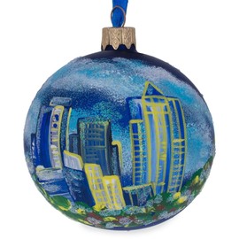 BestPysanky Seattle, Washington Glass Ball Christmas Ornament 3.25 Inches