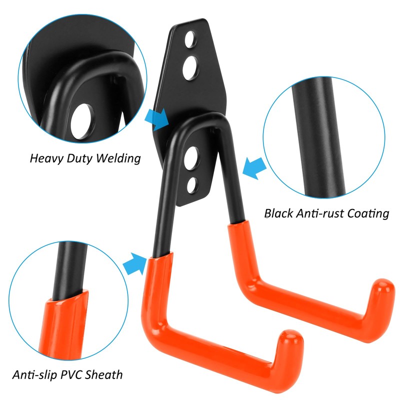 Suprom 4 Pack Garage Hooks Heavy Duty - Supports 100