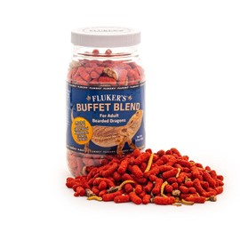Fluker's Fluker's Buffet Blend Adult Bearded Dragon Diet, Mealworms, Crickets and Pellets, 2.9 oz