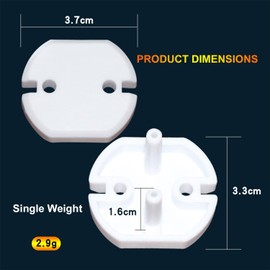 Heyiarbeit 30pcs Outlet Covers Child Proof Plug Cover Electrical Protector Safety Caps for Home Office Electrical Outlets Child Safety Socket Cover 2 Holes White