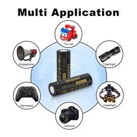 DQGG 21700 Rechargeable Battery Flat Top 3.7V 5000mAh for Flashlights Headlamps (6pcs)