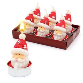Dekohelden24 Set of 6 Santa Claus Tea Light Dimensions 4 x 4 x 6 cm 6 cm 6 cm