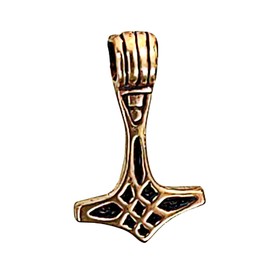 Kiss of Leather Dainty Thor's Hammer Pendant Bronze No. 59, Bronze