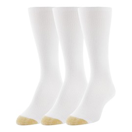 Gold Toe - Calcetines para mujer sin atar, 3 pares, Blanco, Shoe Size: 6-9
