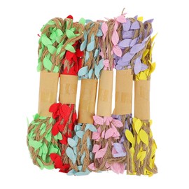 LALAFINA Leaf Rope DIY Decoration Set 6pcs Artificial Rope for Home Wedding Boho Style Vines Room Decor