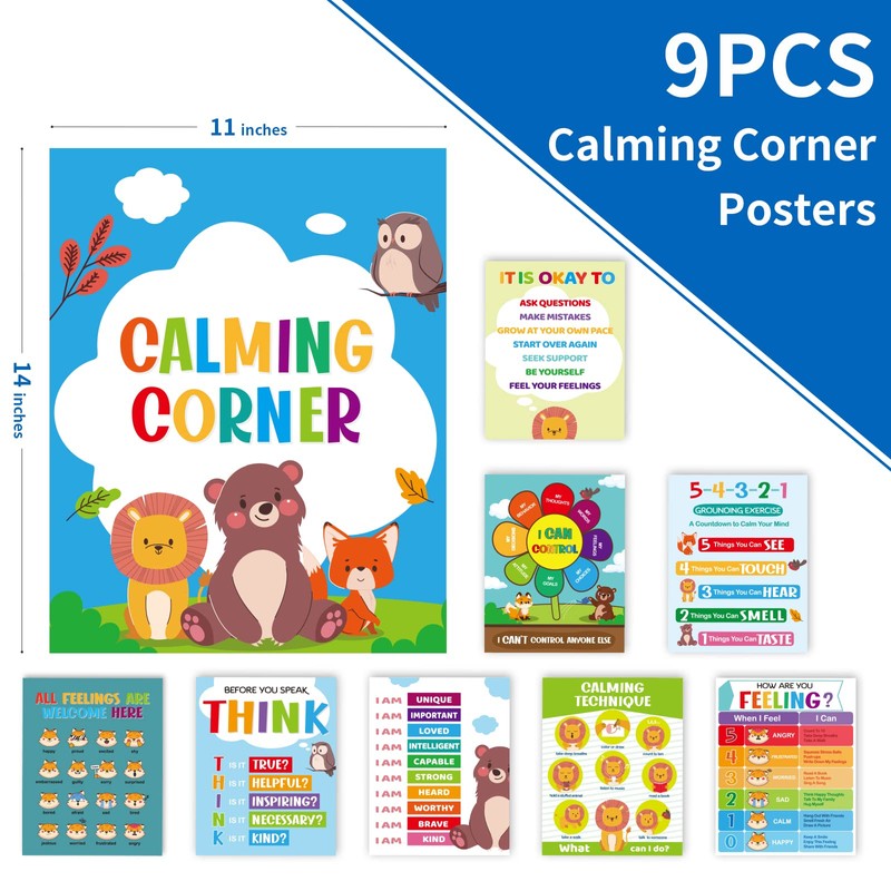 Shemira Calming Corner Classroom Posters for Classroom Decoration, Educational Posters