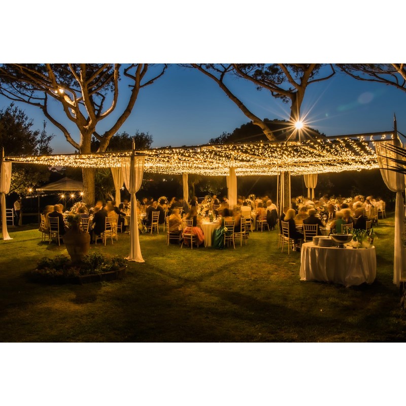 Solhice LED Curtain Lights Outdoor 40ft x10ft, 800 LED Plug