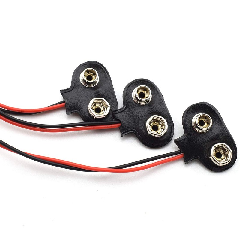 SDTC Tech 3 Pack 9V Battery Snap to 2-Pin XH2.54