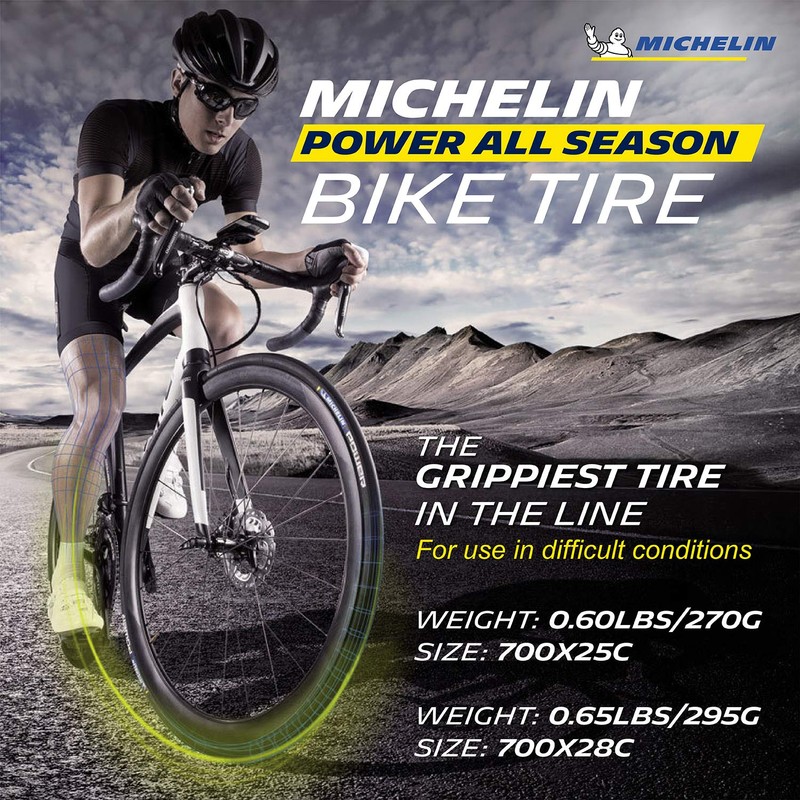Michelin Clincher.M 700x25 (25-622) POWER ALL SEASON V2 BLACK