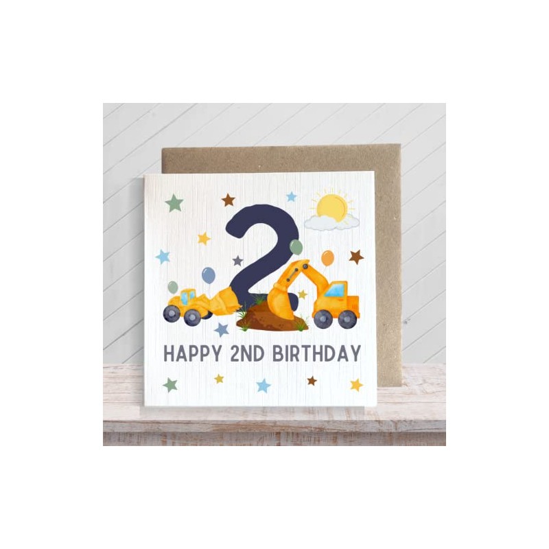 Second Ave 2nd Birthday Age 2 Children's Kids Baby Digger