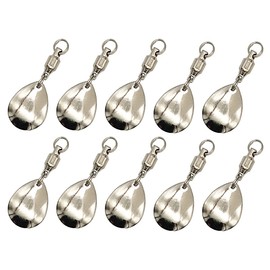 オルルド釣具 コロラドブレード 「コロルドA+」 スイベル付 10個入 スピナー メタルジグ メタルバイブ ブレードチューンに （銀ツヤあり）（1.5cm）qb500151b01n0