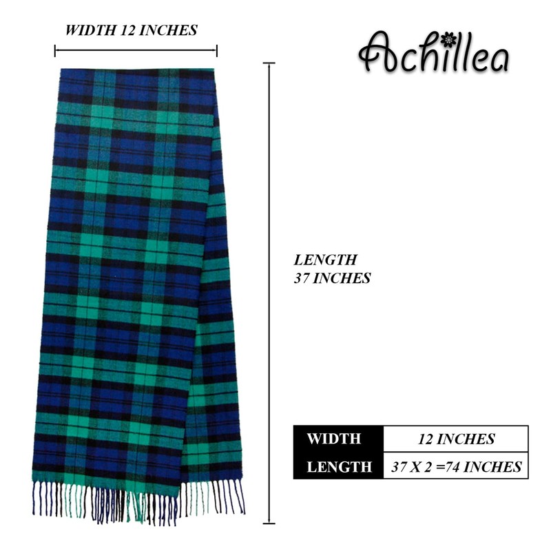 Achillea Soft & Warm Tartan Plaid Checked Cashmere Feel Winter