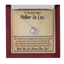 Leonadora Necklace Mother In Law Wedding Gifts, Mother Of The Groom Gifts From Bride, Christmas Gifts For Mother In Law, Mother In Law Mothers Day Gift, Best Pendant Gifts For Mother In Law With Box (Luxury Box with Led, Kraft)