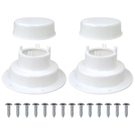 GRABOTE Upgraded 2pcs White RV Plumbing Vent Caps, Camper Vent Cap Replacement for RV Trailer Camper Motorhome, fits 1 to 2 3/8 Inch Pipe, RV Roof Sewer Vent Cover Caps Kit