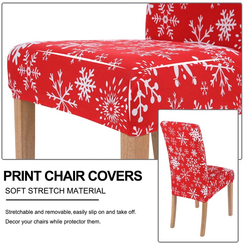 Homaxy Stretch Printed Dining Chair Covers, Spandex Removable Washable Dining