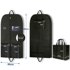 Black Garment Bag for Business Traveler; Business Weekender Garment Duffel Black; Keeps Suits Flat and Unwrinkled, Protect Suits; Durable; Pairs with Packing Cubes; Consultant-Ready for Work Trips