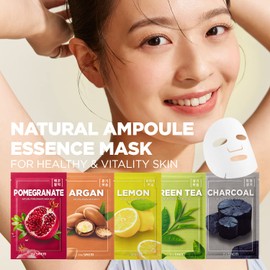 [the SAEM] Natural Facial Mask Sheet 21ml 13 Pack - Korean Skincare Moisturizing and Nourishing Facial Mask Sheet Variety Combo Pack