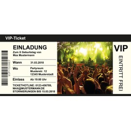 40 to 150 Invitation Cards For Birthday - Various Motifs - For Printing - Professional Templates - Original Idea, Funny, Individual