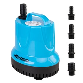 Hexago 400GPH Submersible Water Fountain Pump, 40W Small Sump Pump with 8FT High Lift, Aquarium Pumps for Outdoor Pond, Hydroponic, Statuary, Waterfall, Aquarium, Fish Tank