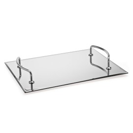 StudioSilversmiths 44171 12 x 16 Mirror Tray with Silver Handles (Standard Version)