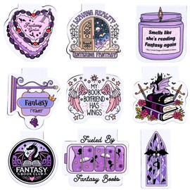 9PC Fantasy Magnetic Bookmarks Enchanted Magical Mythical Gothic Dark Sword Whimsical Funny Bookish Accessories Set Markers Gifts Decor for Reading Book Lovers Booktok Dragon Bulk Gift for Men Women