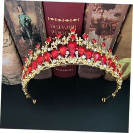 Beavorty 2pcs birthday tiara crown rhinestone queen tiara bridal tiara headband wedding head jewelry Wedding Headdress wedding hairband bride headband Crown for Bride Fairy bridesmaid