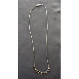 Unbranded Minimalist Two Tone Necklace Dainty Modernist Choker Geometric Korea 1990s NOS