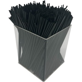 Rattleware Acrylic Straw Holder (4.3” x 4.3” x 5”) - Durable Design & Stronger Than Glass - Multifunctional Acrylic Stainless Holder - Perfect for Home, Office, and Commercial Use