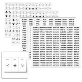 Rousrie Transparent Fan Light Switch Sticker for Identifying Switches and for Organizing Home and Office, 968 pc