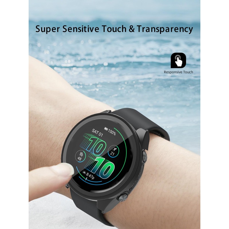 Case for Garmin Forerunner 570 42MM Premium Running Smartwatch,WUNIAK Hard