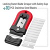 Bates- Razor Blade Scraper, Red, Locking Razor Scraper Set with