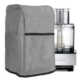 Crutello Food Processor Cover with Storage Pockets for Large Custom 11-14 Cup Processor, Kitchen Appliance Covers, For Kitchen Counter