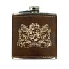 Campbell Irish Coat of Arms Leather Flask - Rustic Brown
