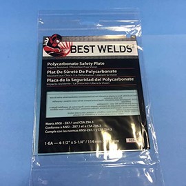 Best Welds 932-442 Bw-4-1/2x5-1/4 Polyc Arbonate Safety Plate