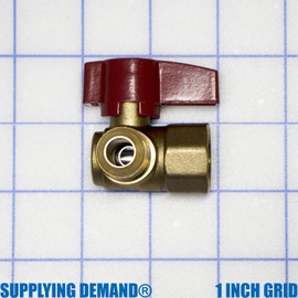 Supplying Demand 01-480G Gas Connector Shut-off Angle Valve 1/2 Inch OD Flare x 1/2 Inch FIP