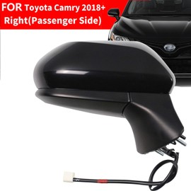 Marretoo for Toyota Camry Side Mirror Assembly Passenger Side 2024 2018 2019 2020 2021 2022 2023 | Power | Gloss Finish | Non-Heated | Replaces TO1321366(RH)(POWER, Passenger Side(RH))
