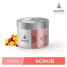 Neolith Mix Fruit Scrub || Winter Scrub || Gentle Exfoliating Face Scrub For Dry and Dull skin, Removes dead skin, Reduce Blackheads & Whiteheads, With Almond Oil, ECOCERT Certified-100 gm