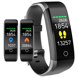 AMAFOX LAUFSACHE Pedometer Watch + Fitness Tracker without App + Bluetooth for Women / Children / Seniors - Ultralight