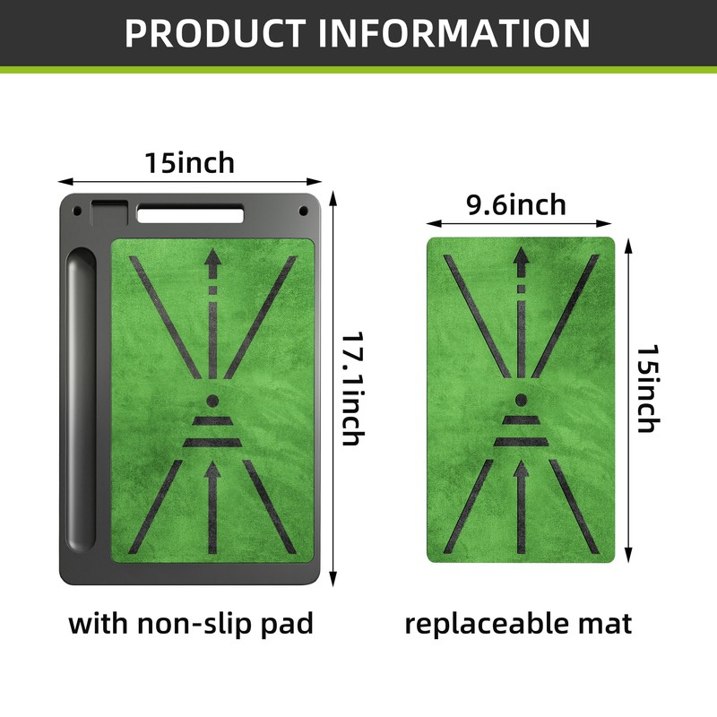 Kasinali Golf Hitting Mats Practice Mat Outdoor Indoor Training Chipping