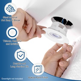 M METERXITY 4-Pack Goof Rings for 3 Inch Recessed Lights, 3" ID 4.7" OD Durable Steel Trim Ring Flush Mount White Can Light Trim Ring Cover for Ceiling Can Downlights