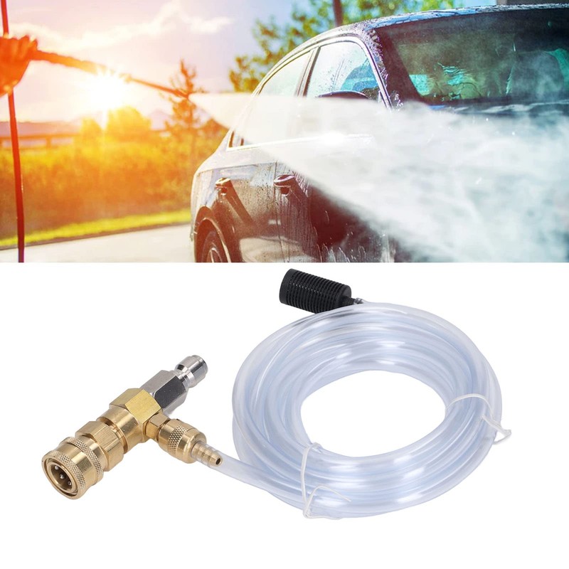 Tiiyee Chemical Injector, Adjustable Downstream Injector Kit Brass Stainless 3/8