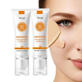 3Pack Sunscreen To Prevent Sunburn And Tanning Universal Protector Solar Spf 50, Protector Solar Con Color, Facial Skincare Comfort Moisture Tinted Universal Moisturizer Sunscreen proteje  tu  piel uv comfort Hydrating Moisturizing sunscreen face:_2 bottles