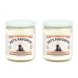 Pet's Favorite - Tested & Proven - Odor Eliminating Candle, Pet-Friendly Scented Candle, in 7 Great Fragrances – 70-Hour Burn Time, Cotton Wick (French Vanilla, Pack of 2)