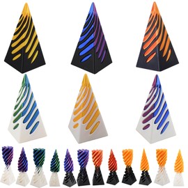 DTOTSFCZF 3D Spiral Cone Fidget Stress Relief Toys Suitable for Young People ( 6 Square Cones )