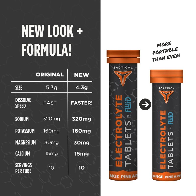 Fluid Tactical - 40 Count Effervescent Electrolyte Tablets | Orange